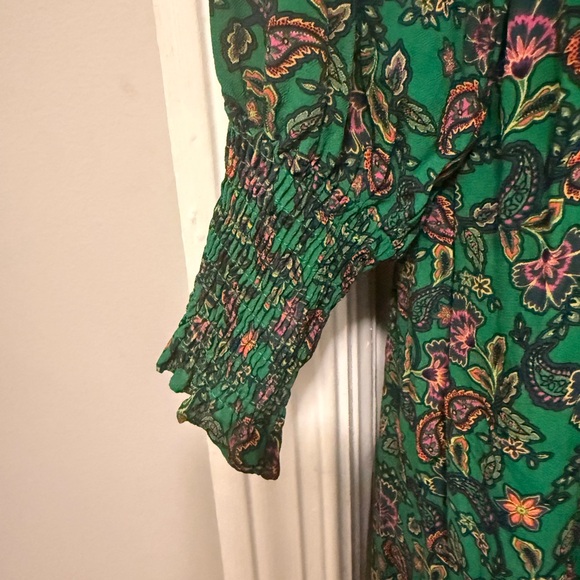 Boden Green Floral Long Sleeve Dress - Picture 2 of 5